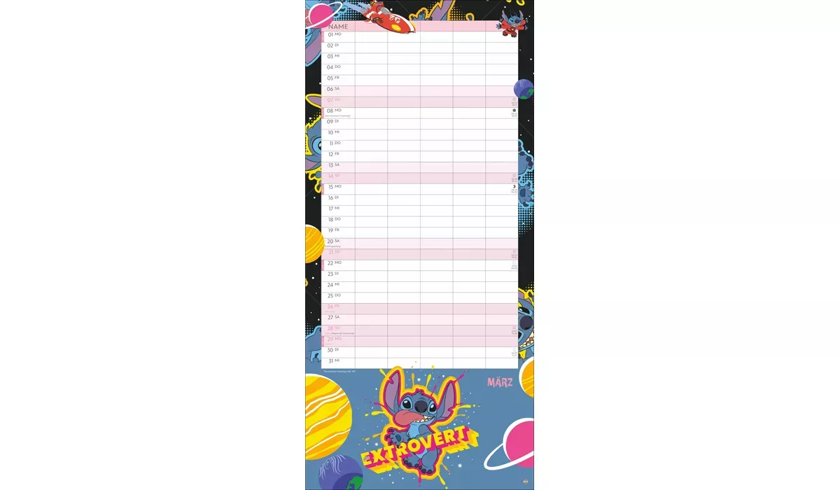 Heye Stitch Familienplaner Kalender 2027