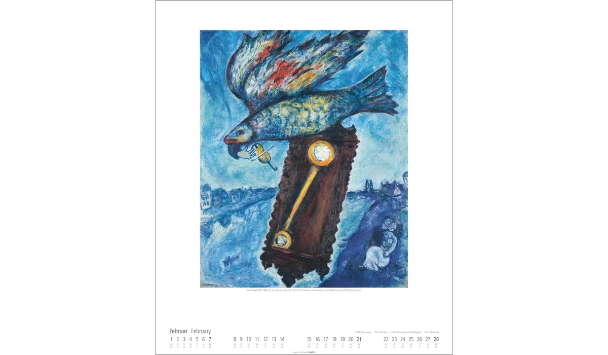advertising calendar: Marc Chagall 2027