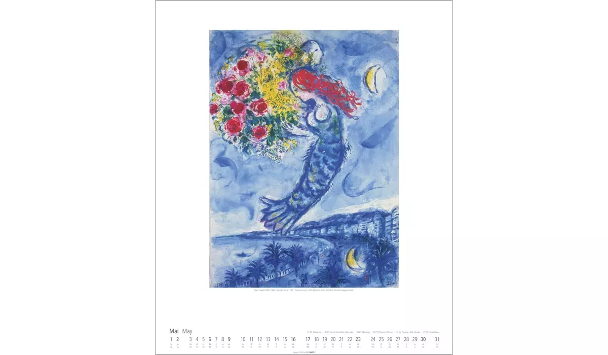 advertising calendar: Marc Chagall 2027