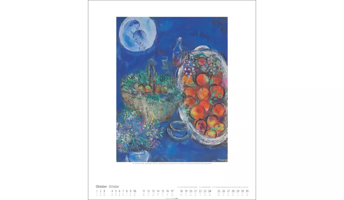 advertising calendar: Marc Chagall 2027