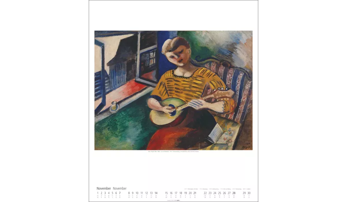 advertising calendar: Marc Chagall 2027
