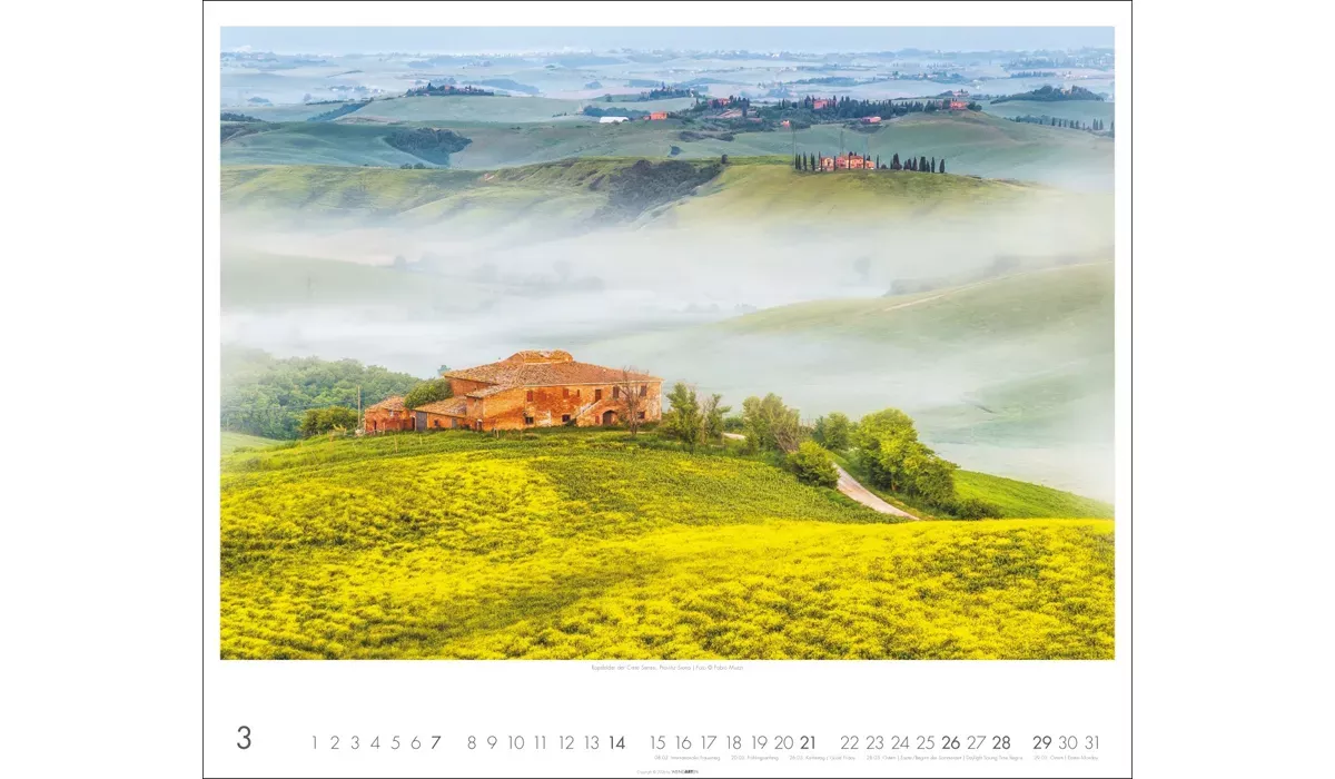 advertising calendar: Toskana 2027