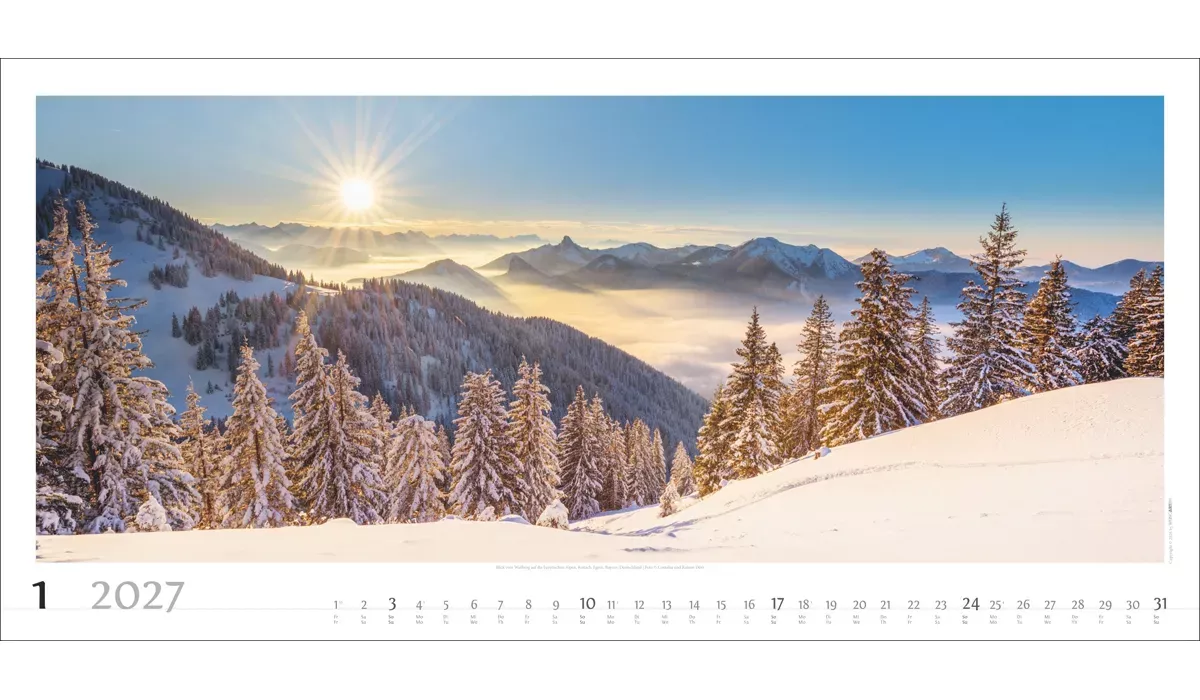 Weingarten Alpenpanorama Kalender 2027