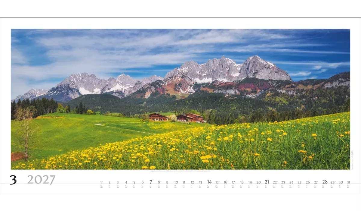 Weingarten Alpenpanorama Kalender 2027