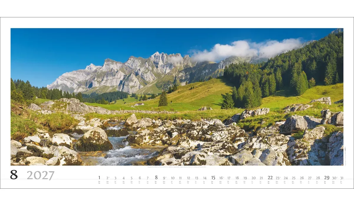 Weingarten Alpenpanorama Kalender 2027