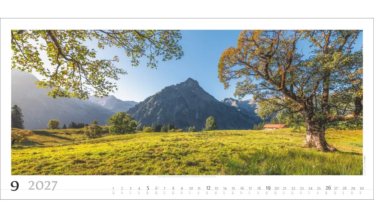 Weingarten Alpenpanorama Kalender 2027