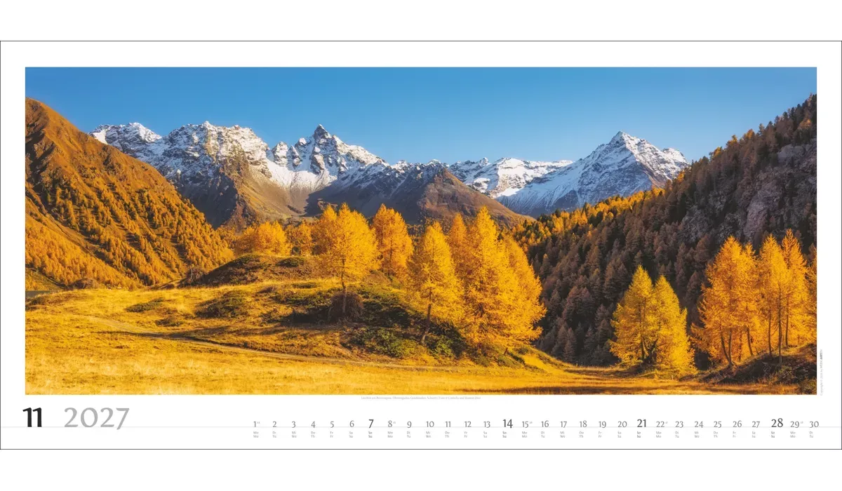 Weingarten Alpenpanorama Kalender 2027