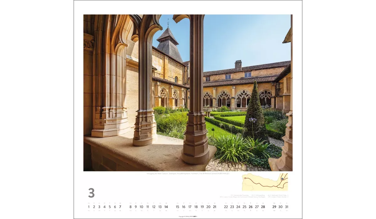 advertising calendar: On the Way of St. James - El Camino 2027