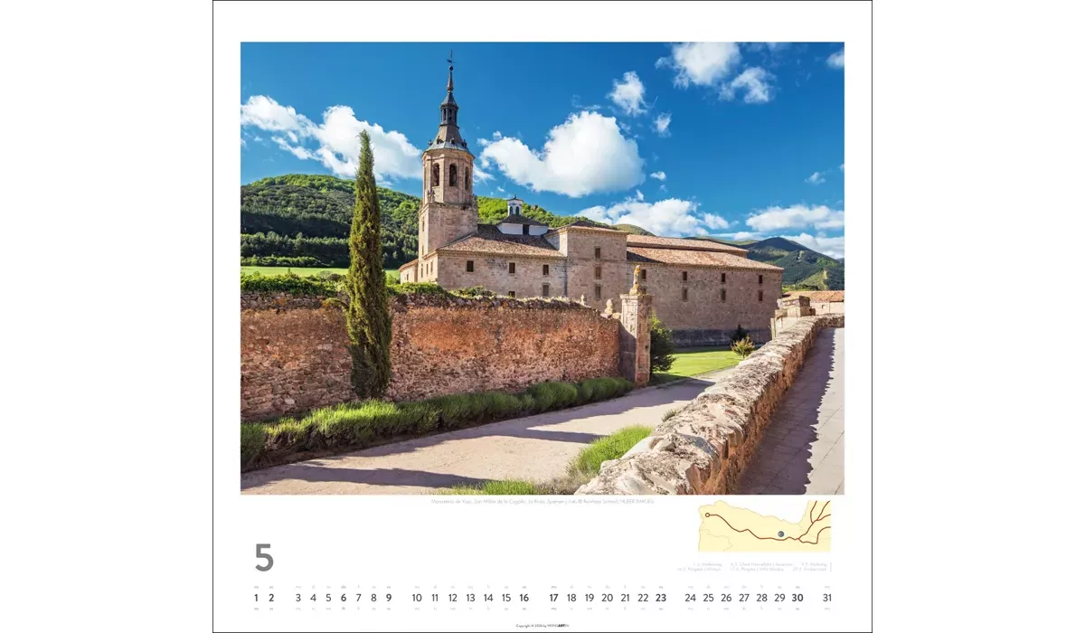 advertising calendar: On the Way of St. James - El Camino 2027