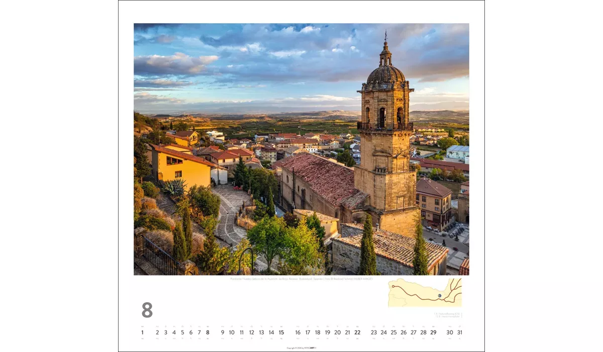 advertising calendar: On the Way of St. James - El Camino 2027
