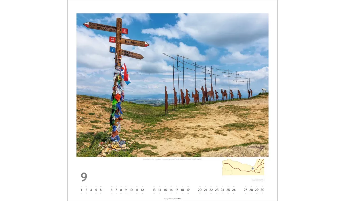 advertising calendar: On the Way of St. James - El Camino 2027