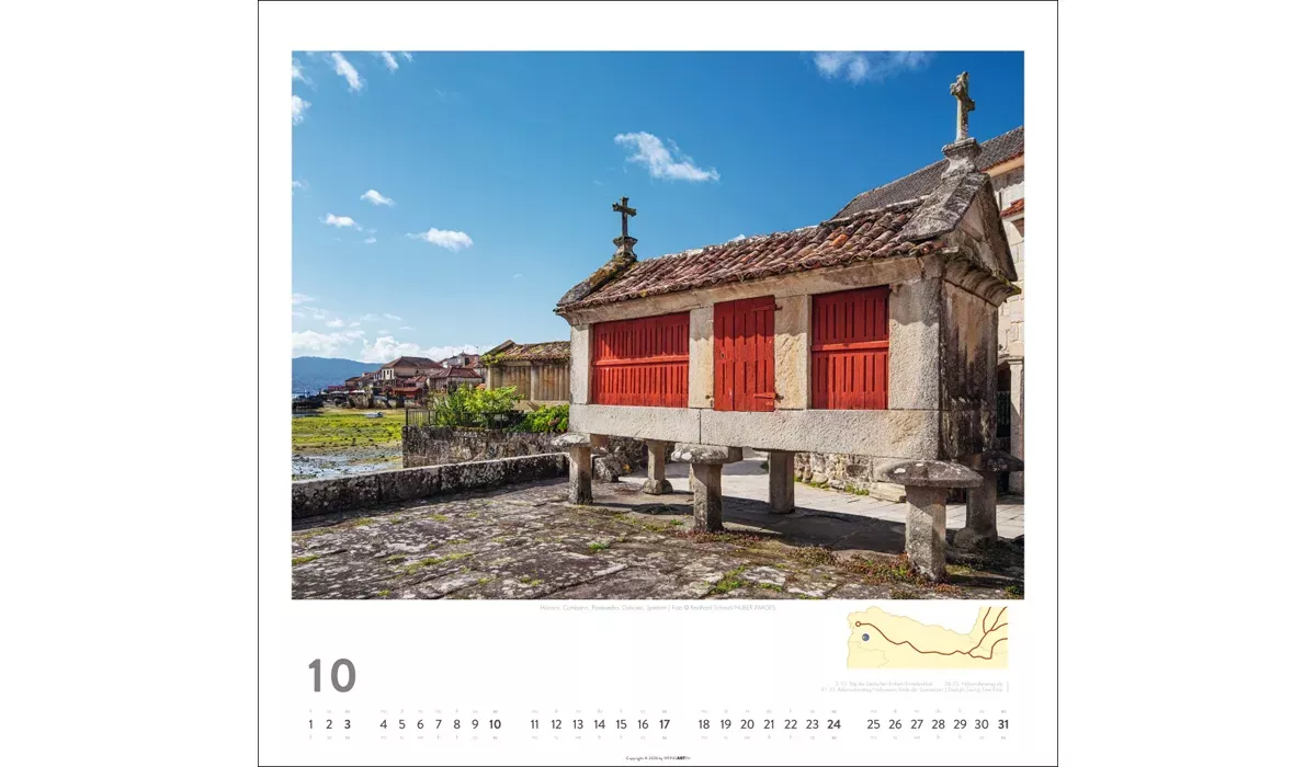advertising calendar: On the Way of St. James - El Camino 2027