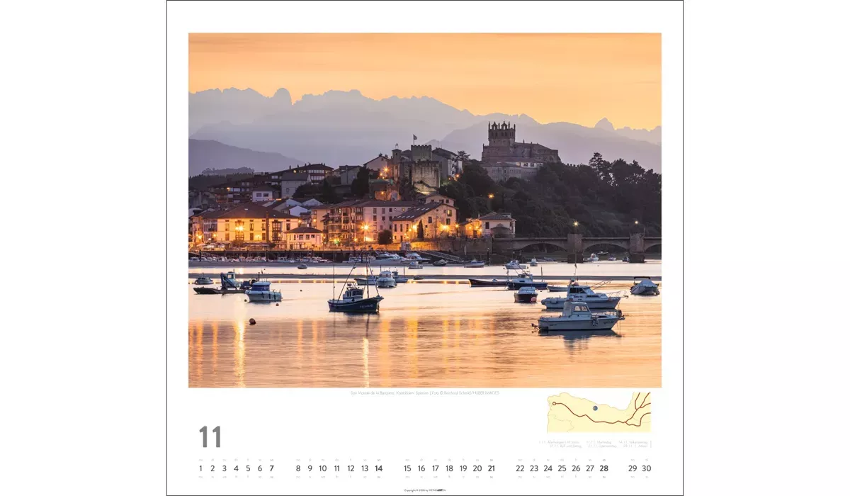 advertising calendar: On the Way of St. James - El Camino 2027