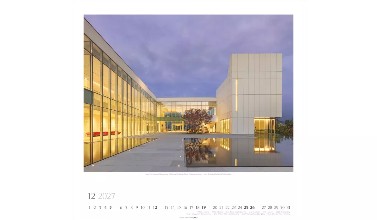 advertising calendar: Modern Architecture 2027