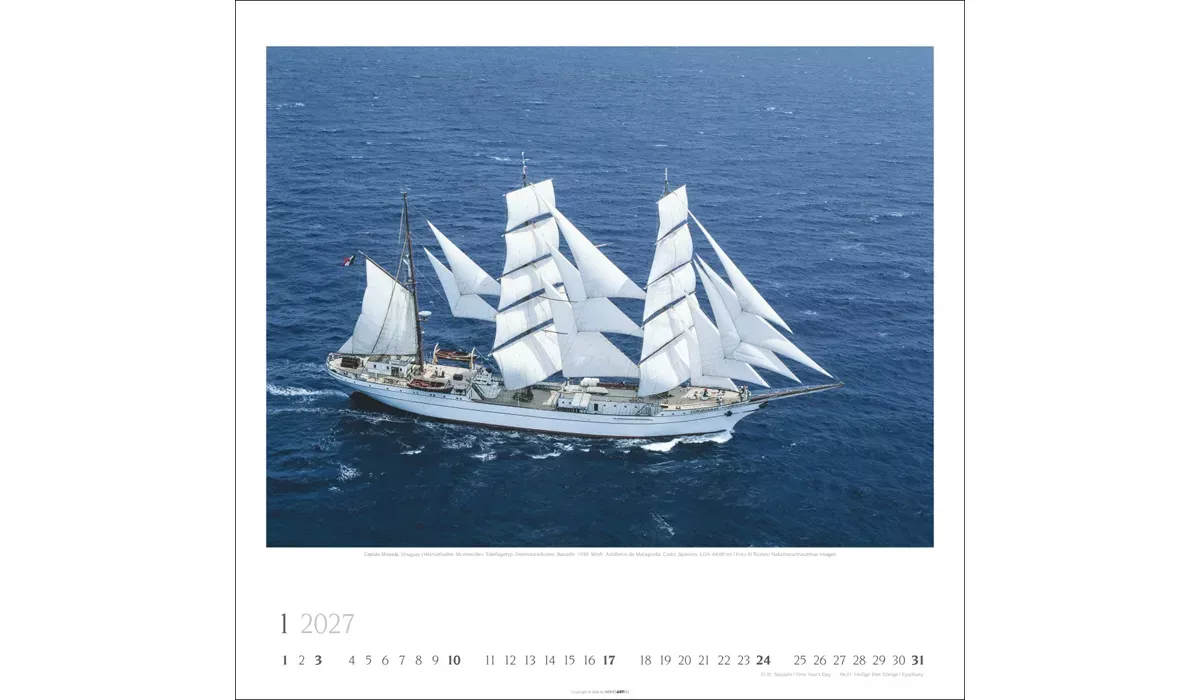 Weingarten Tall Ships Kalender 2027