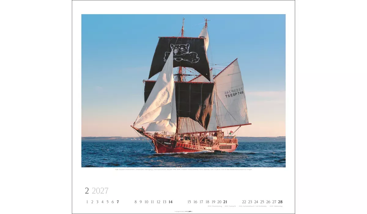 Weingarten Tall Ships Kalender 2027