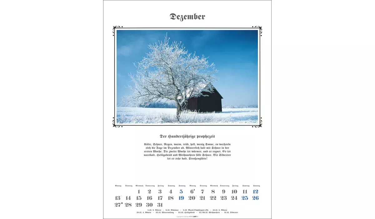 Weingarten Der Hundertjährige Kalender 2027