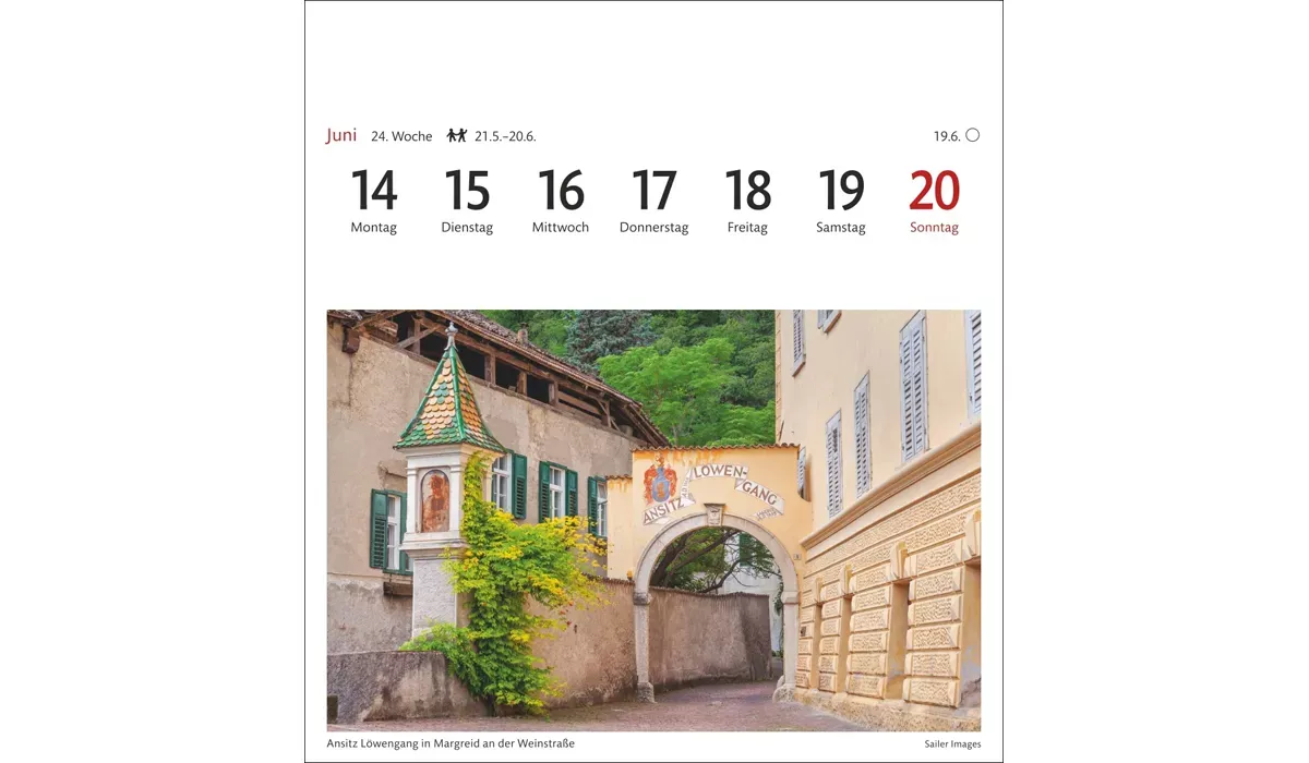advertising calendar: South Tyrol Postcard Calendar 2027