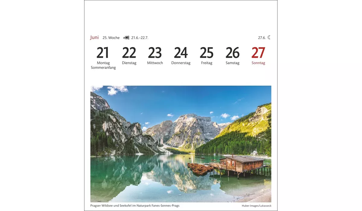 advertising calendar: South Tyrol Postcard Calendar 2027