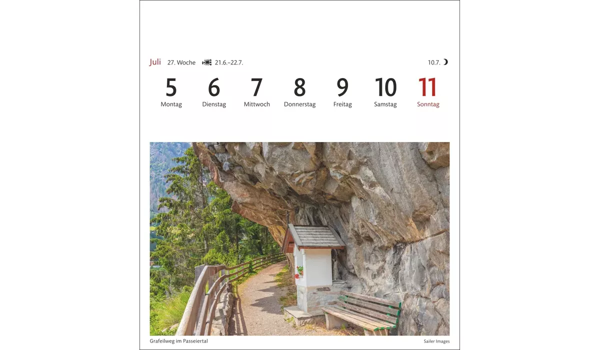 advertising calendar: South Tyrol Postcard Calendar 2027