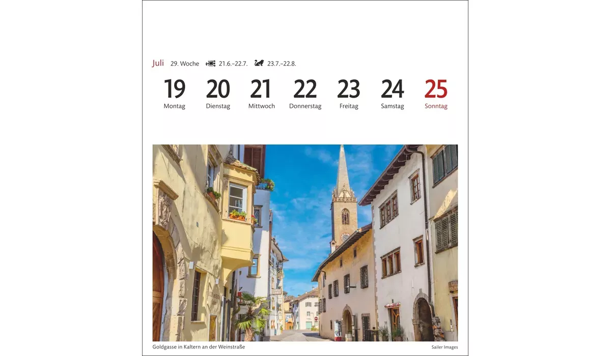 advertising calendar: South Tyrol Postcard Calendar 2027