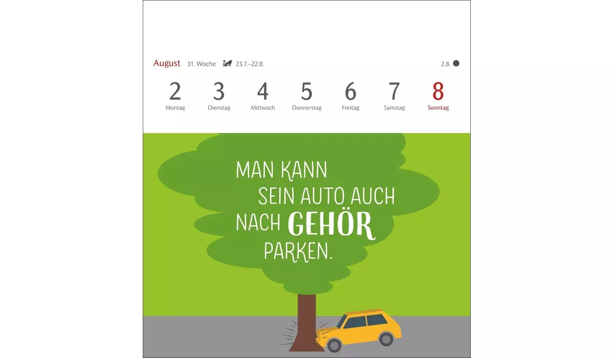 advertising calendar: The Fat Bird Breaks The Branch Postcard Calendar 2027