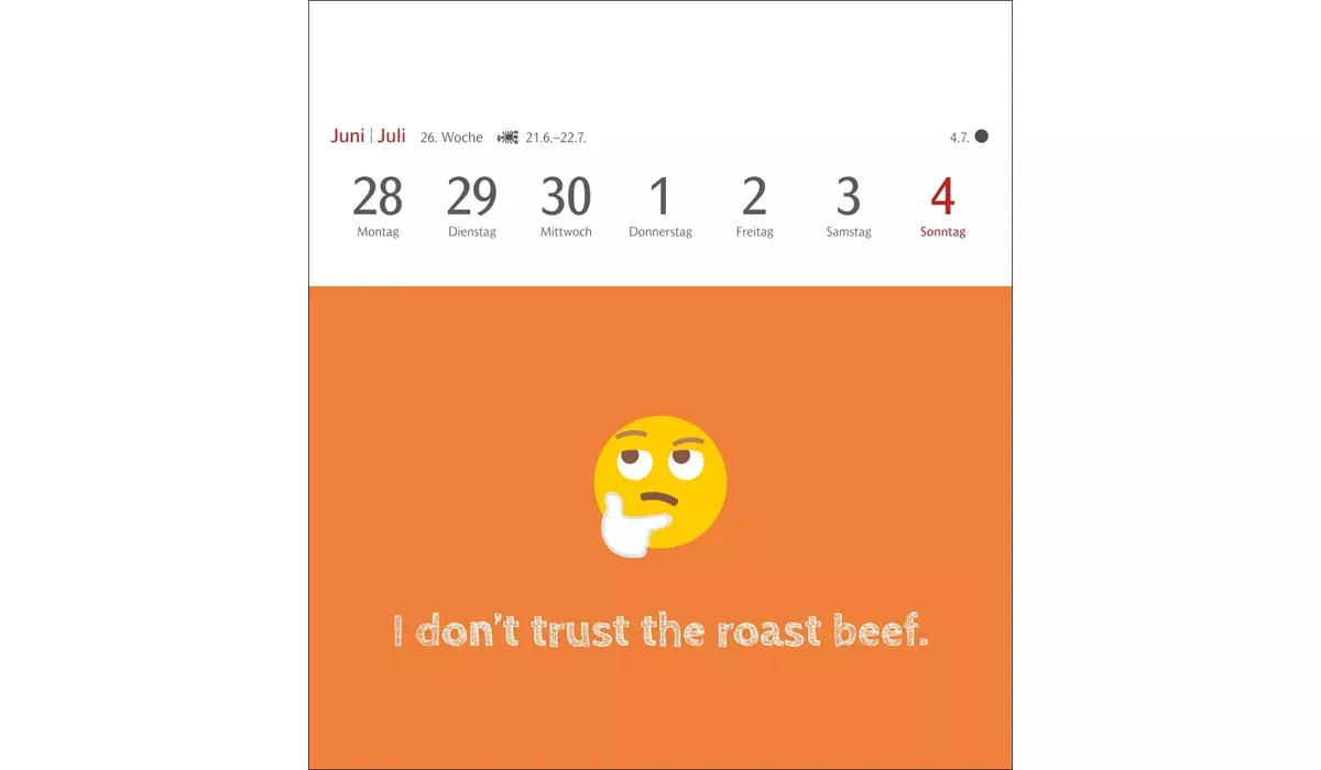 advertising calendar: Now I Know How The Rabbit Runs Postcard Calendar 2027