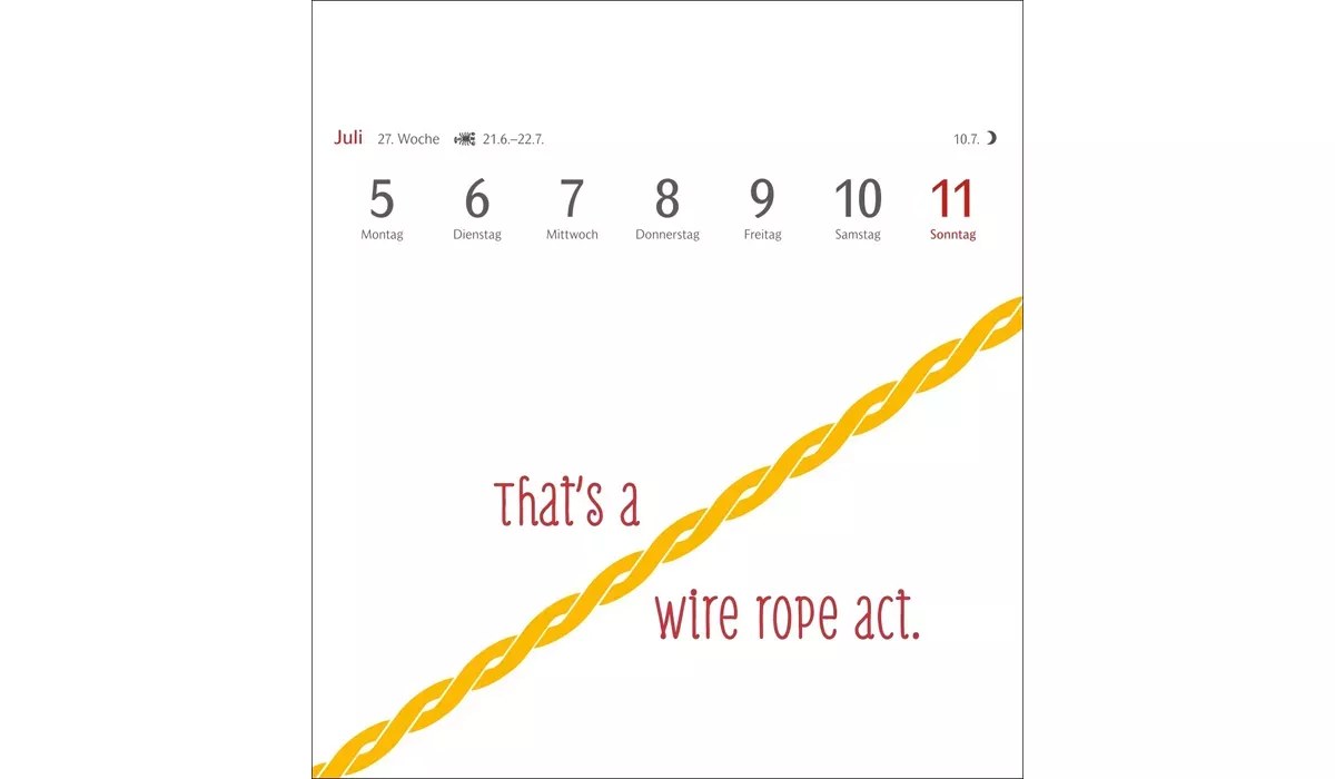 advertising calendar: Now I Know How The Rabbit Runs Postcard Calendar 2027