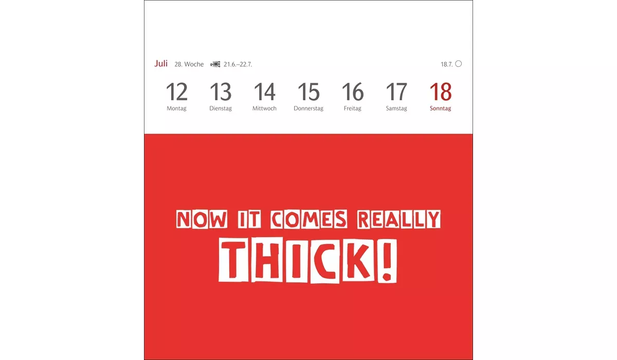 advertising calendar: Now I Know How The Rabbit Runs Postcard Calendar 2027