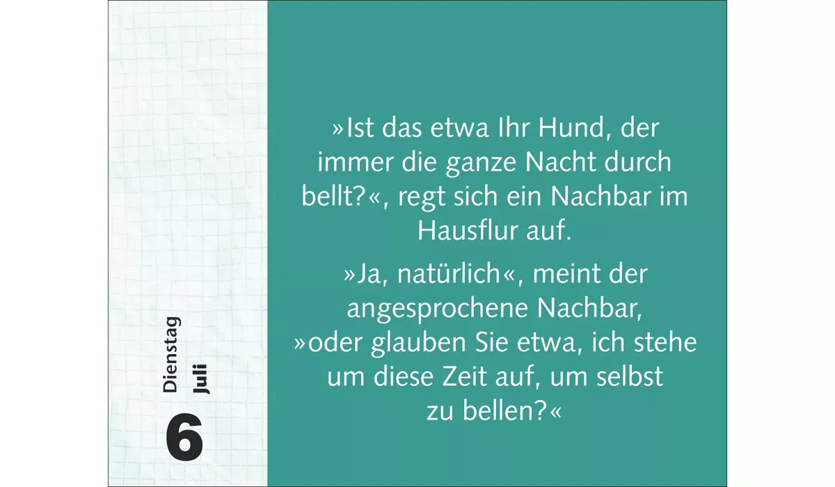 advertising calendar: Joke daily sampling calendar 2027