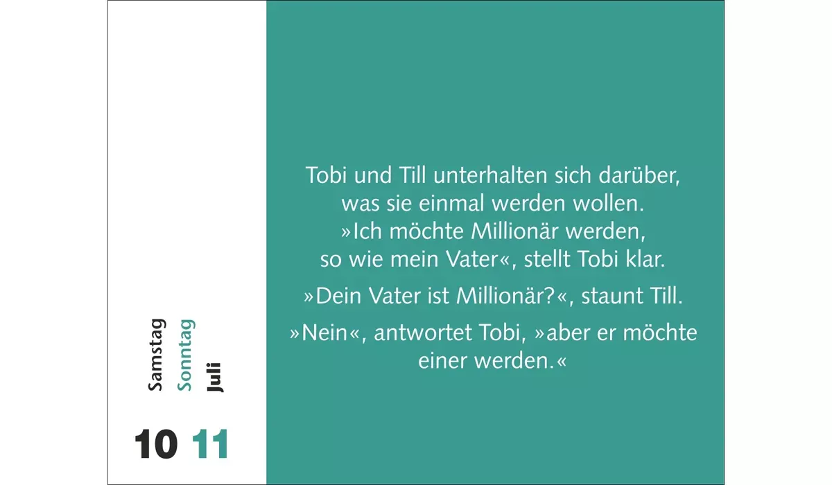 advertising calendar: Joke daily sampling calendar 2027