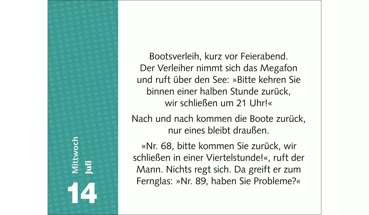 advertising calendar: Joke daily sampling calendar 2027