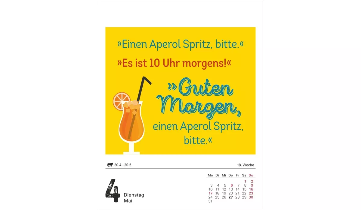 Harenberg Lange Rede kurzer Gin Tagesabreißkalender 2027