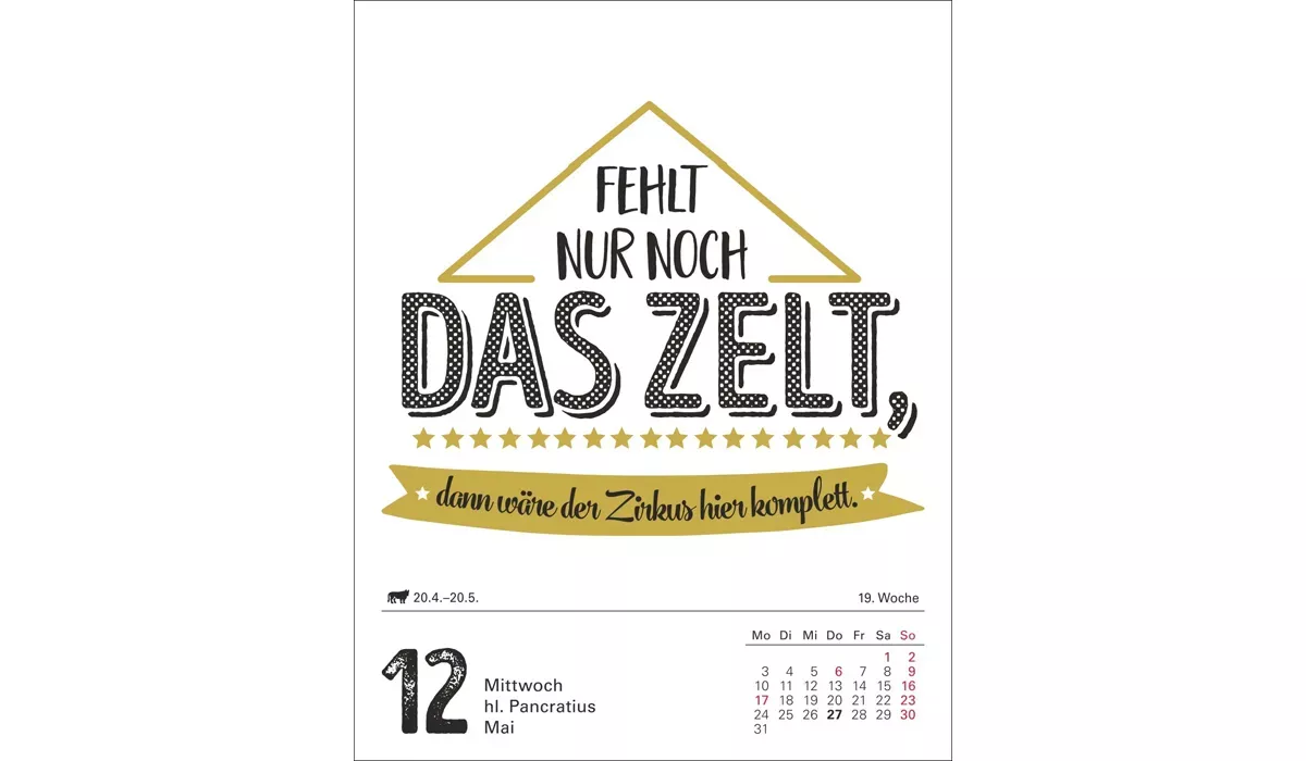 Harenberg Lange Rede kurzer Gin Tagesabreißkalender 2027