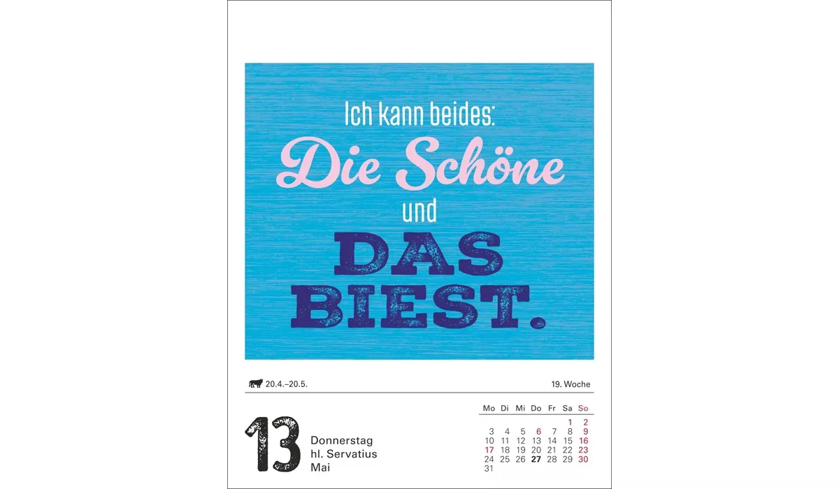Harenberg Lange Rede kurzer Gin Tagesabreißkalender 2027