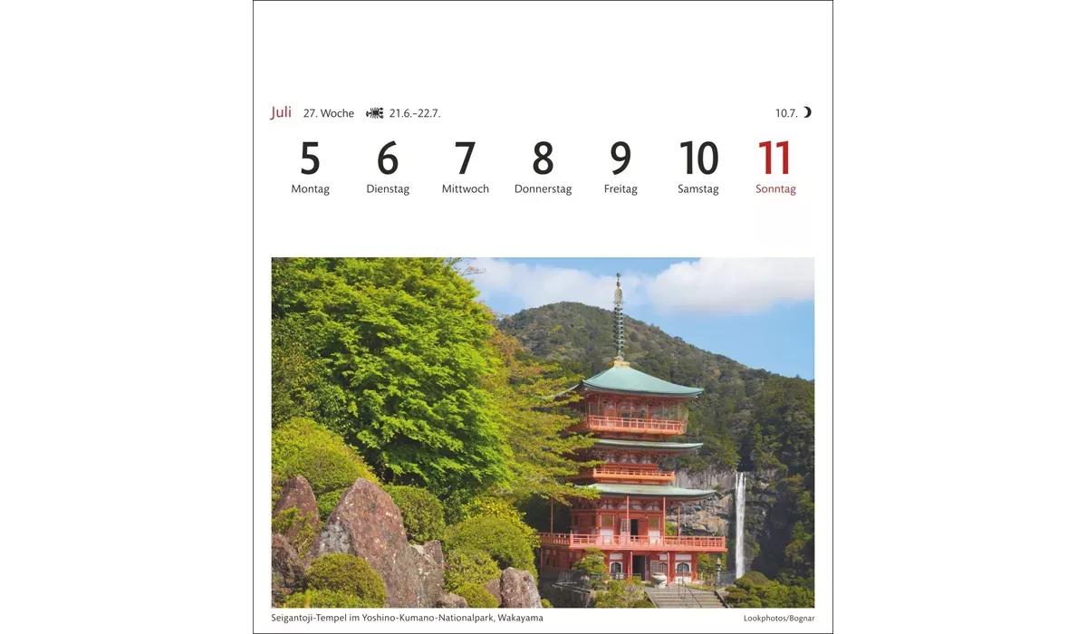 advertising calendar: Japan Postcard Calendar 2027