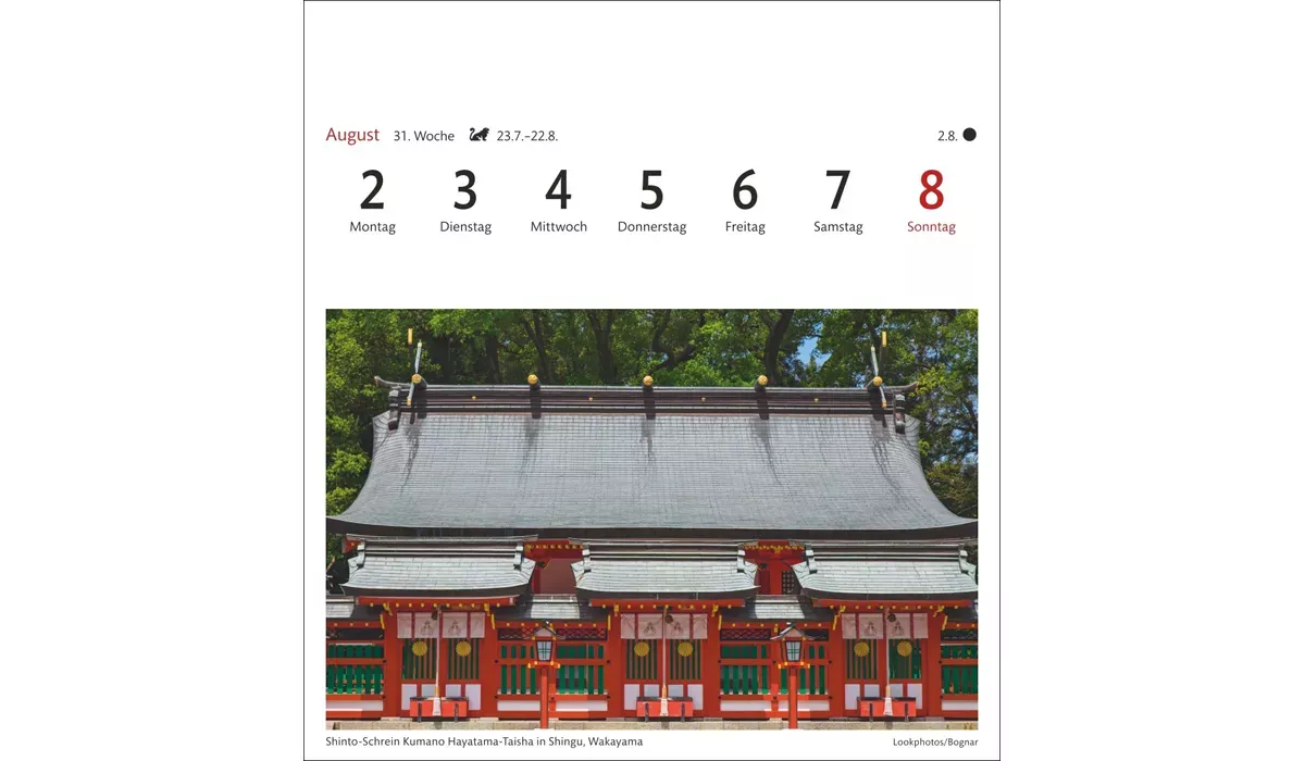 advertising calendar: Japan Postcard Calendar 2027