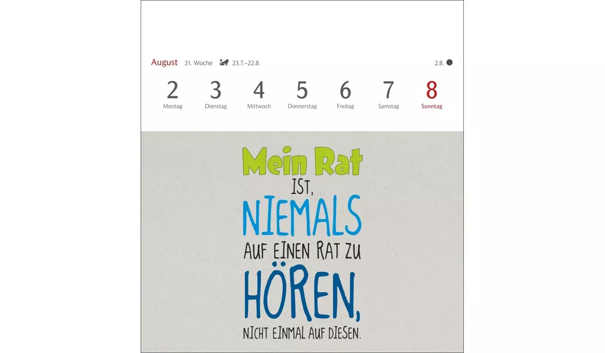 advertising calendar: Typo Springs Calendar Postcard Calendar 2027