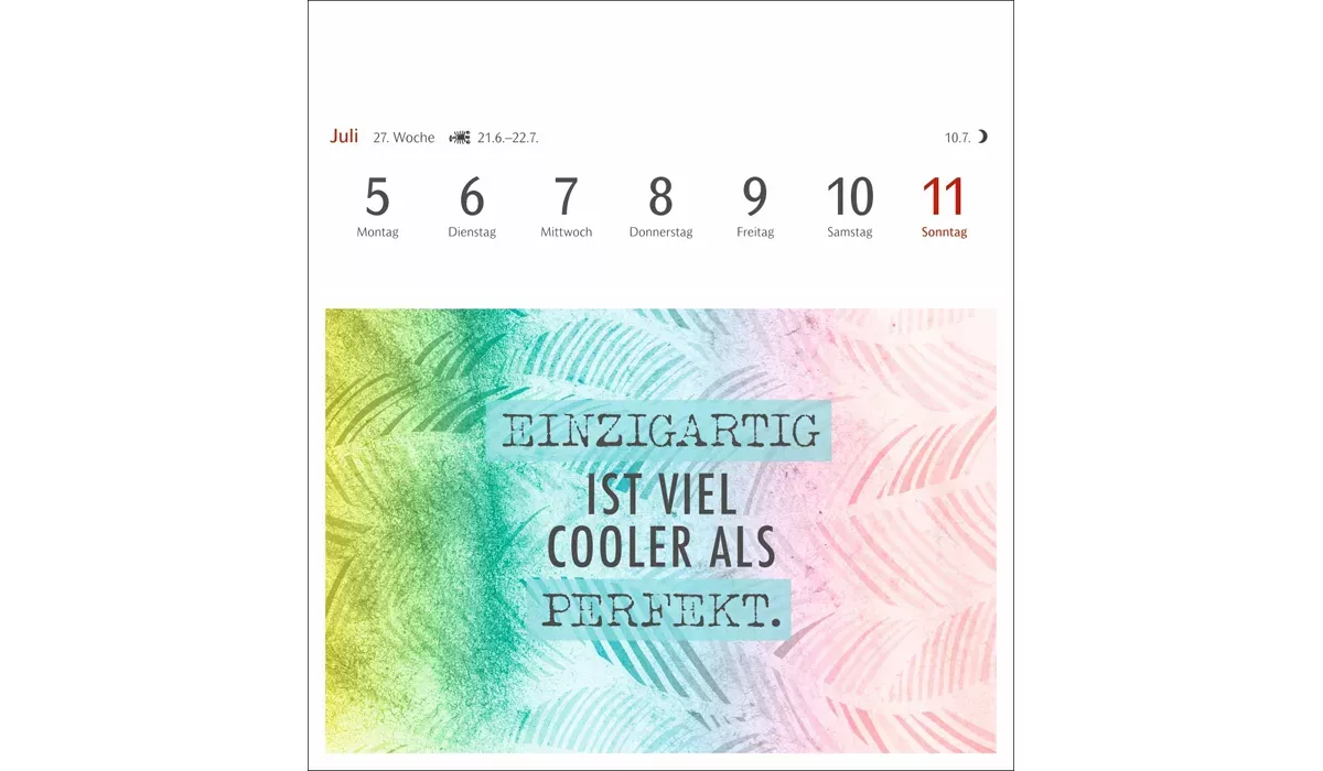advertising calendar: Positive Springs Calendar Postcard Calendar 2027