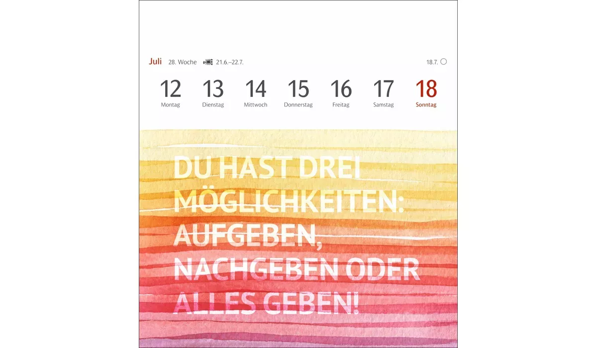 advertising calendar: Positive Springs Calendar Postcard Calendar 2027
