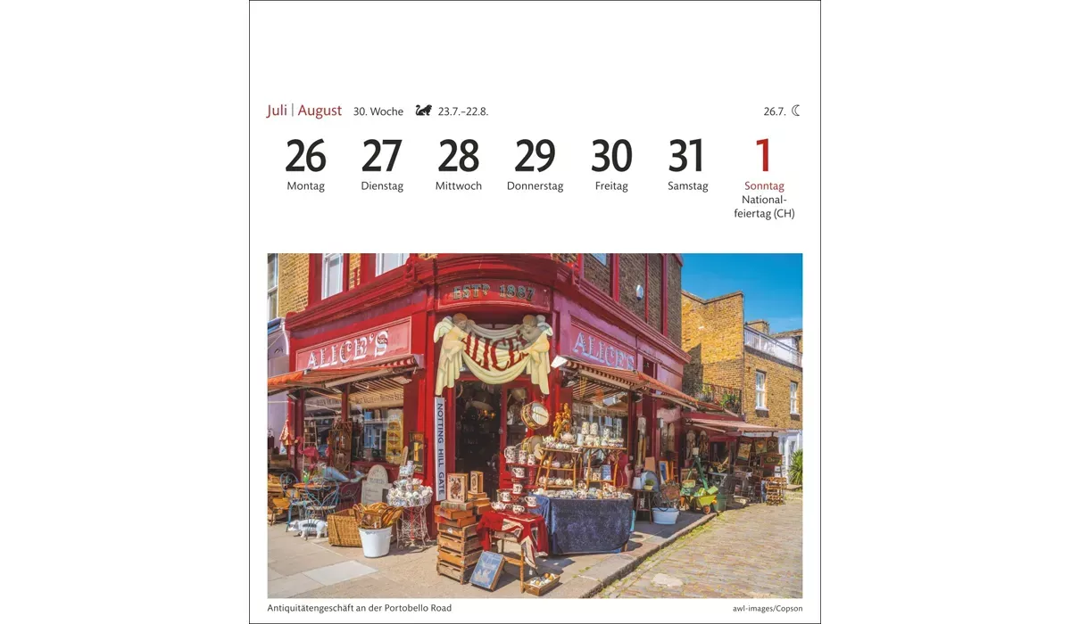 advertising calendar: London longing 2027