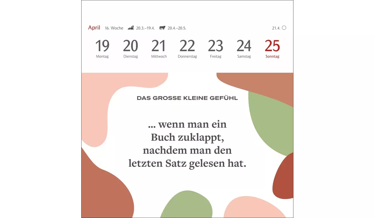 advertising calendar: The Big Little Feeling premium postcard calendar 2027