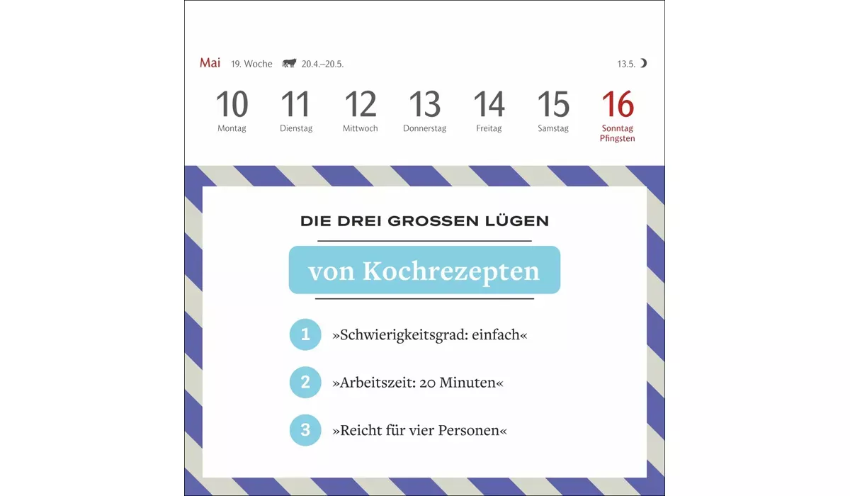 advertising calendar: The Three Big Lies premium postcard calendar 2027