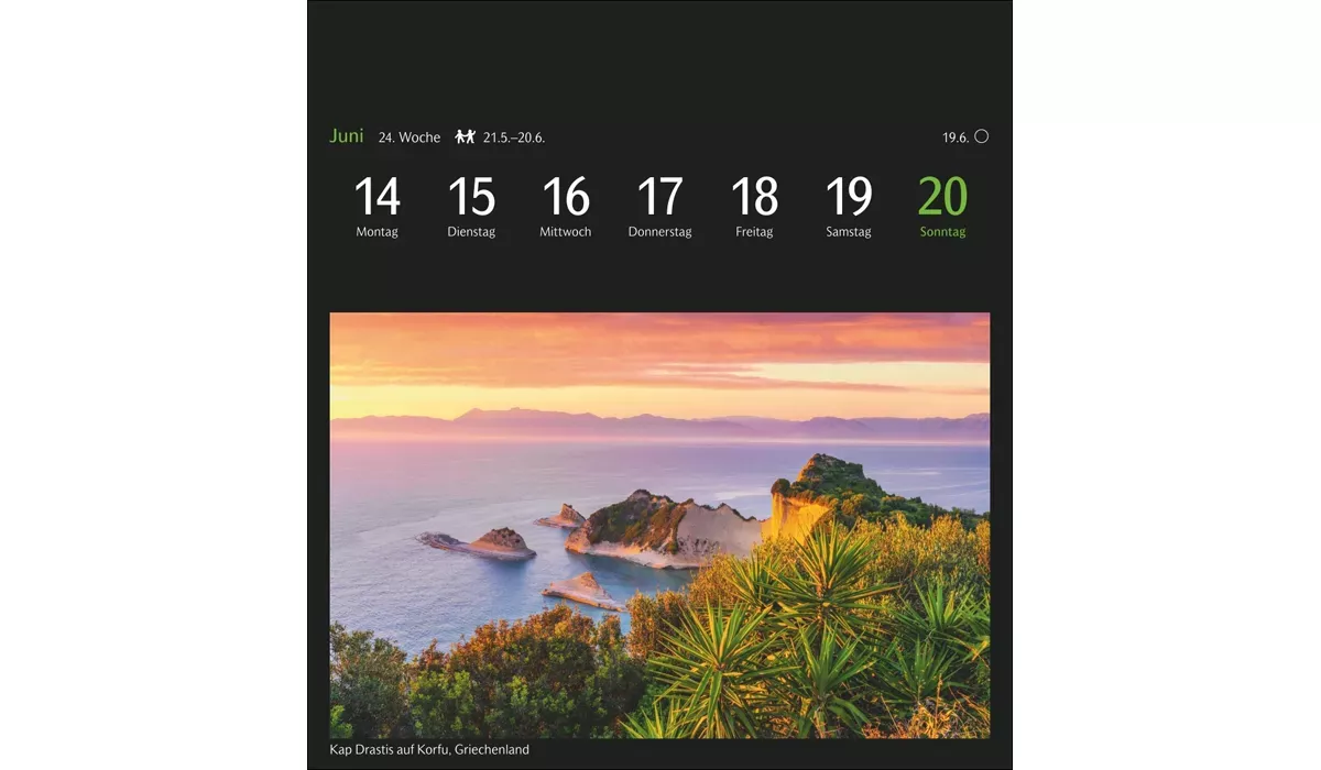 advertising calendar: GEO distant horizons postcard calendar 2027