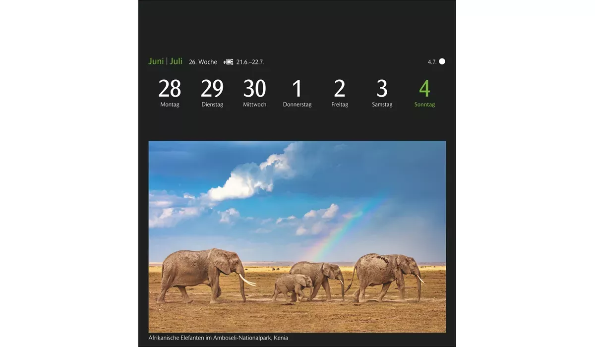 advertising calendar: GEO distant horizons postcard calendar 2027