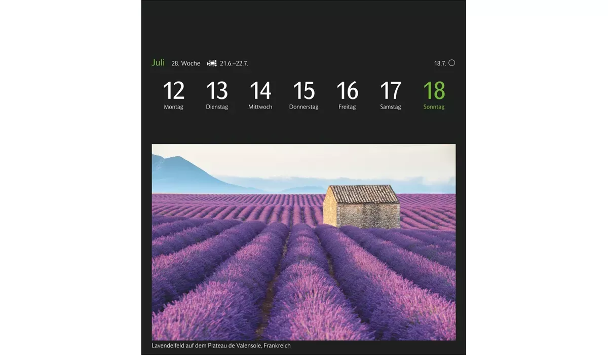 advertising calendar: GEO distant horizons postcard calendar 2027