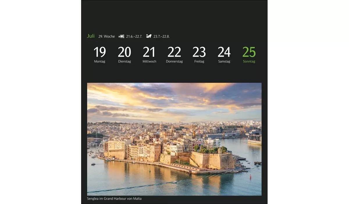 advertising calendar: GEO distant horizons postcard calendar 2027