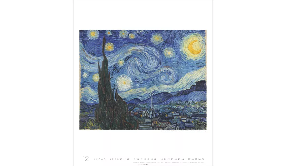 Vincent Van Gogh Edition Kalender 2027