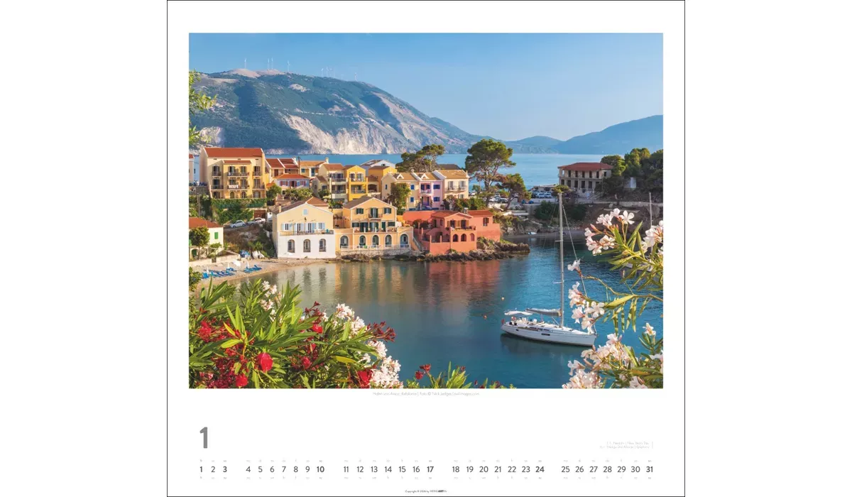 advertising calendar: Greek islands 2027