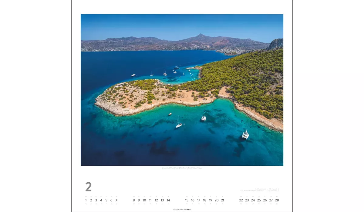 advertising calendar: Greek islands 2027